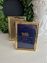 Image 1 of Brass Picture Frame, 5x7, Shabby Chic, Farmhouse