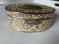 Image 7 of Oval Jewelry Box, Trinket box, Mother of Pearl, Oma Gift