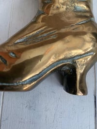 Image 7 of Brass Victorian Boot Vase