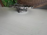 Image 3 of Silver Plated Footed Bowl, Fluted Edge Serving Dish