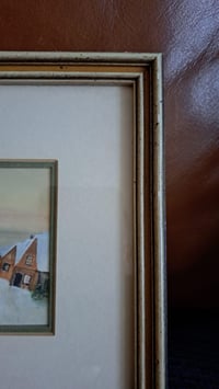 Image 3 of Homestead Print in Wood Frame, Farmhouse Landscape Art