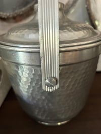 Image 5 of Hammered Aluminum Ice Bucket, MCM Barware, Made in Italy