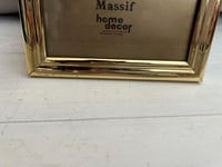 Image 3 of Brass Picture Frame, 5x7, Shabby Chic, Farmhouse