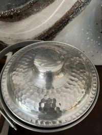 Image 6 of Hammered Aluminum Ice Bucket, MCM Barware, Made in Italy
