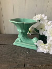 Image 2 of Camark Vintage Green Retro Art Deco Pottery, Horn of Plenty
