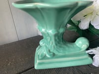 Image 3 of Camark Vintage Green Retro Art Deco Pottery, Horn of Plenty