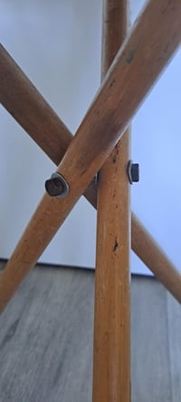Image 4 of Cowboy Tripod Stool, Leather Seat, 2ft Tall