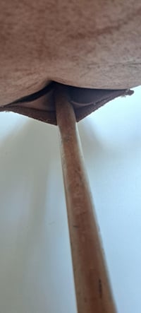 Image 5 of Cowboy Tripod Stool, Leather Seat, 2ft Tall
