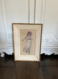 Image 1 of Framed Pinkie Petit Point Embroidery
