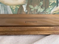 Image 2 of Antique Framed Print: Three Young Girls, Victorian Nursery Decor