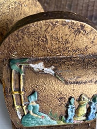 Image 4 of English Victorian Style Gold Bookends, Made in England