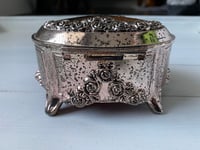 Image 3 of Silver Jewelry box, Ring Box, Music box