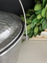 Image 9 of Hammered Aluminum Ice Bucket, MCM Barware, Made in Italy