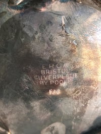 Image 8 of Silver Plated Footed Bowl, Fluted Edge Serving Dish