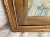 Image 3 of Antique Framed Print: Three Young Girls, Victorian Nursery Decor