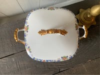 Image 2 of Limoges Vignaud Vegetable Dish with Lid: Floral Serving Bowl