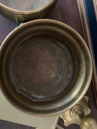 Image 7 of Brass Planter Set, Footed Brass Pots