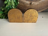 Image 7 of English Victorian Style Gold Bookends, Made in England