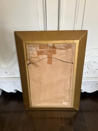 Image 6 of Framed Blue Boy Petit Point, Embroidery, Gold Frame