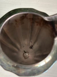 Image 2 of Silver Plated Pitcher, Aged Patina Creamer, Farmhouse Decor