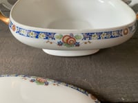 Image 4 of Limoges Vignaud Vegetable Dish with Lid: Floral Serving Bowl