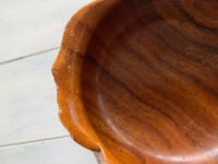 Image 5 of Monkey Pod Wood Bowl, MCM Wood Bowl, Flower Petal Shape