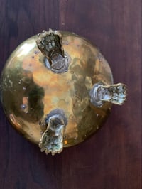 Image 9 of Brass Planter Set, Footed Brass Pots