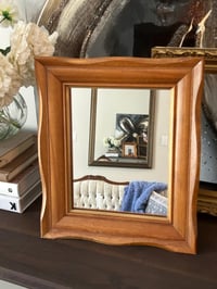 Image 1 of Wood Framed Standing Vanity Mirror