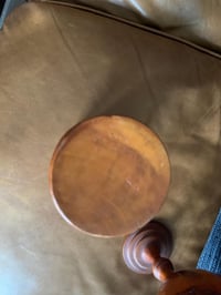 Image 3 of Set of 2 Carved Wood Goblets, Floral Design