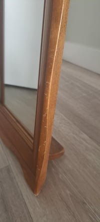 Image 2 of Wood Framed Standing Vanity Mirror