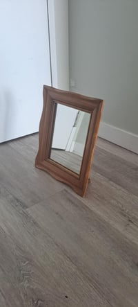 Image 3 of Wood Framed Standing Vanity Mirror