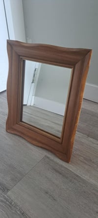 Image 4 of Wood Framed Standing Vanity Mirror