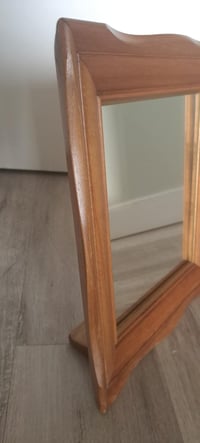 Image 5 of Wood Framed Standing Vanity Mirror