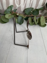 Image 6 of Style Silver Napkin Holder, Rustic Spoon Easel