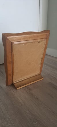 Image 6 of Wood Framed Standing Vanity Mirror