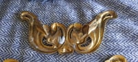 Image 6 of Brass Rococo Furniture Bracket Pair, Ornate French Baroque Trim