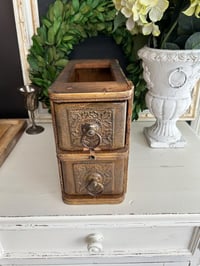 Image 1 of Antique Original Treadle Sewing Machine Cabinet Drawer