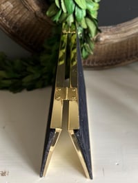 Image 8 of Brass Double Picture Frame, Folding Bi-Fold, 8x10