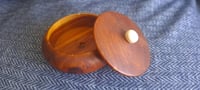 Image 3 of Wooden Bowl with Lid, Boho, Jewelry Storage