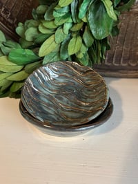 Image 1 of Handmade Blue Pottery Trinket Dish, Made in Canada