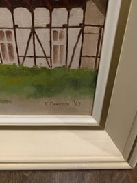 Image 2 of Oil Painting, Large Church Scene, Signed, 1963