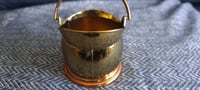 Image 3 of Small Brass & Bronze Scuttle Bucket, Made in England