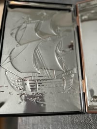 Image 2 of Tall Ship Tin, Copper Metal Box