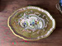 Image 1 of BaretWare Metal Tray, English Floral Vanity Barware