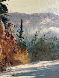 Image 4 of Framed Winter Landscape, Oil Painting