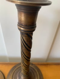 Image 7 of Set of 2 Brass Candleholders, Vintage Decor, Candlesticks