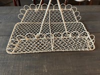 Image 2 of Scrolled Metal Wire Basket, Farmhouse Decor
