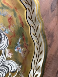 Image 3 of BaretWare Metal Tray, English Floral Vanity Barware