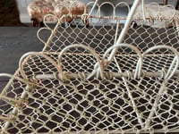 Image 3 of Scrolled Metal Wire Basket, Farmhouse Decor