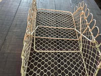 Image 5 of Scrolled Metal Wire Basket, Farmhouse Decor